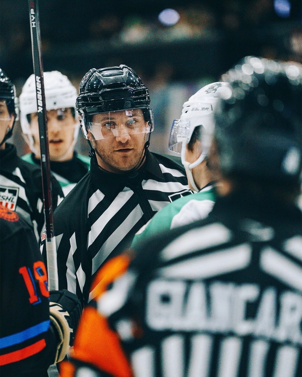 Ryan Devine — USHL linesman close-up